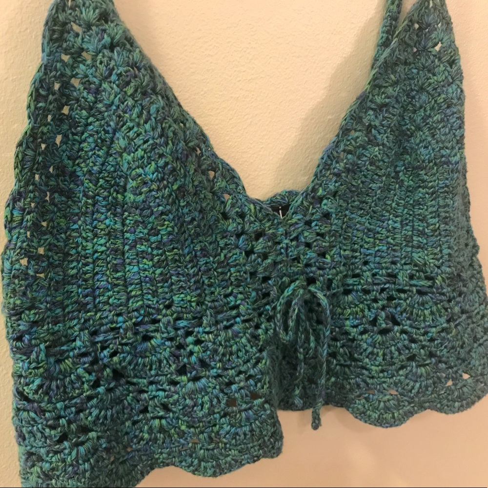 Topshop Crochet Crop Top